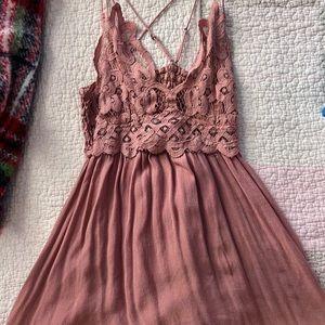 dusty rose free people dress